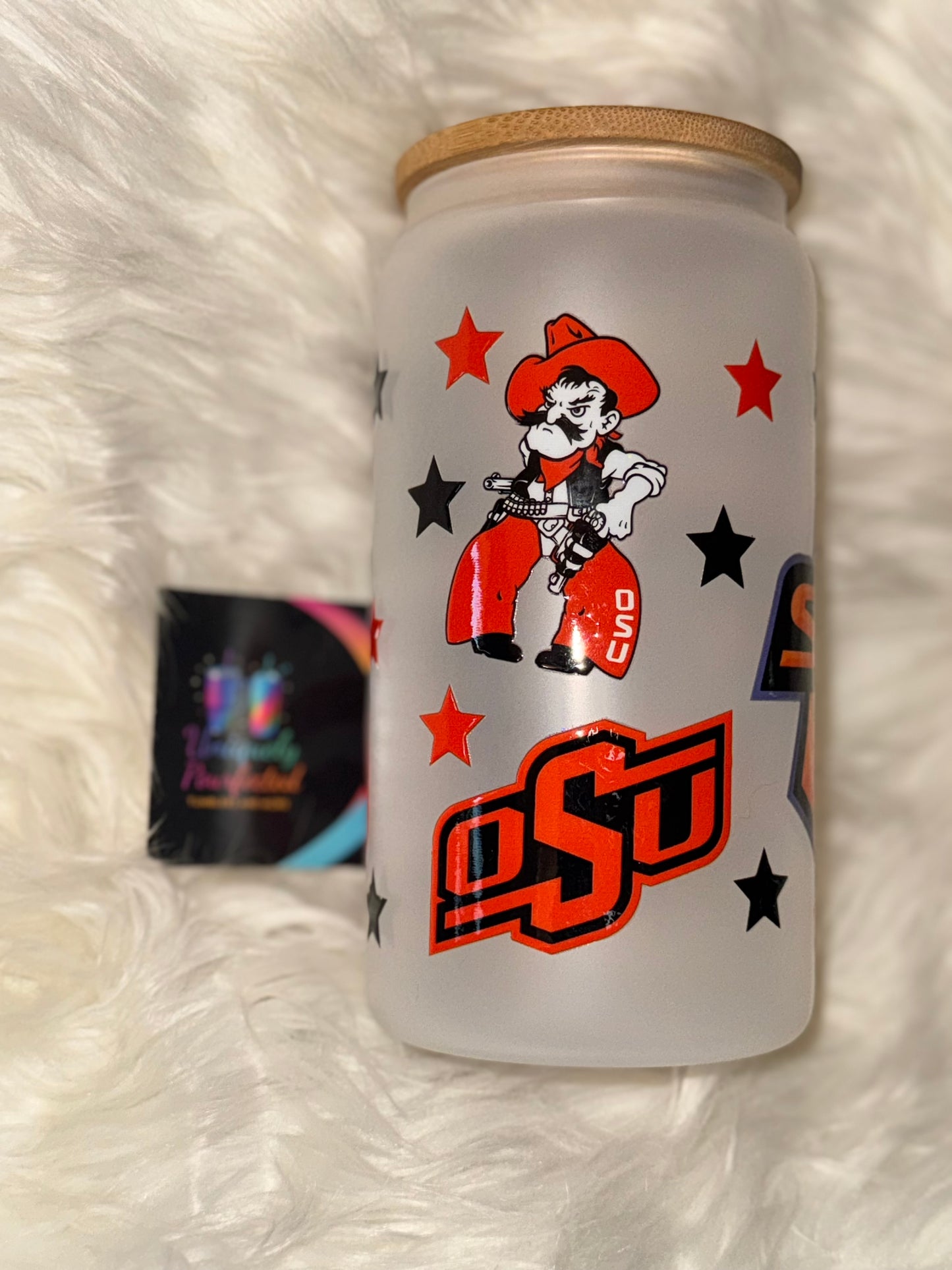 Oklahoma State University Frosted Glass