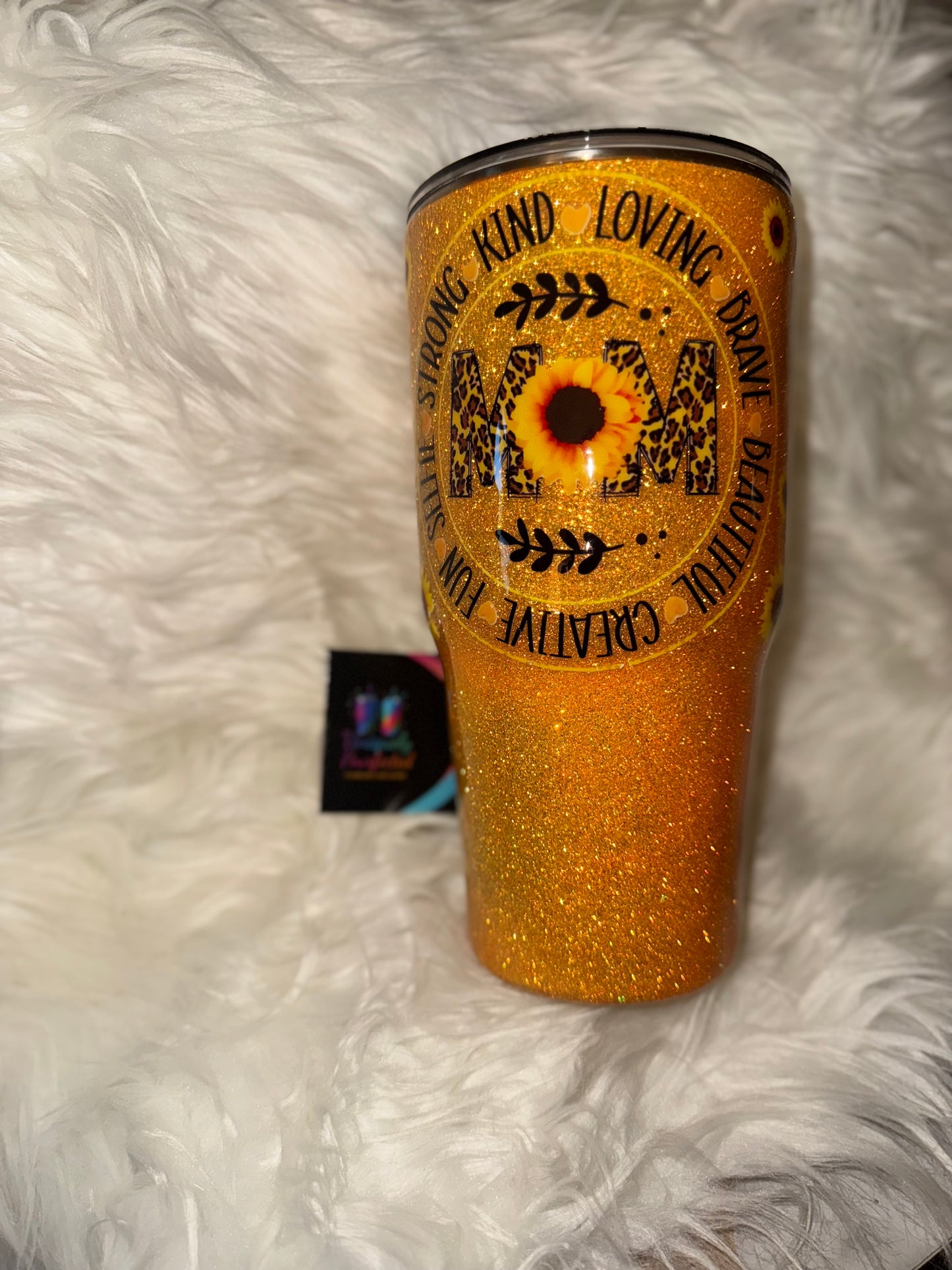 Mom Life 30oz Glitter Tumbler