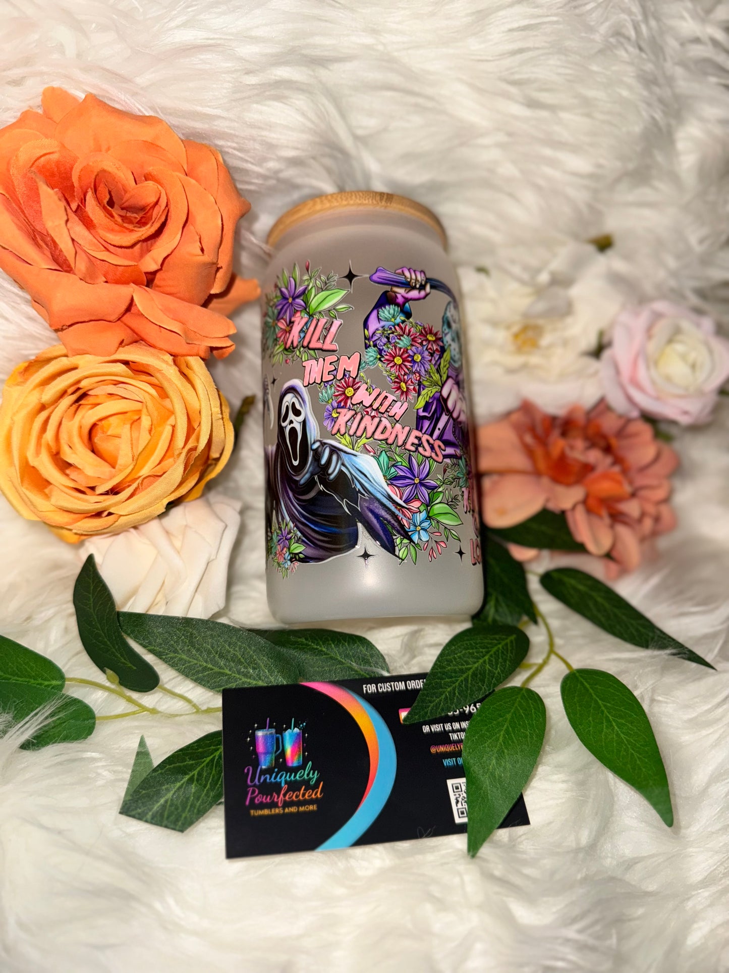 Kill 'Em With Kindness – Halloween Tumbler (Horror Killers Edition)