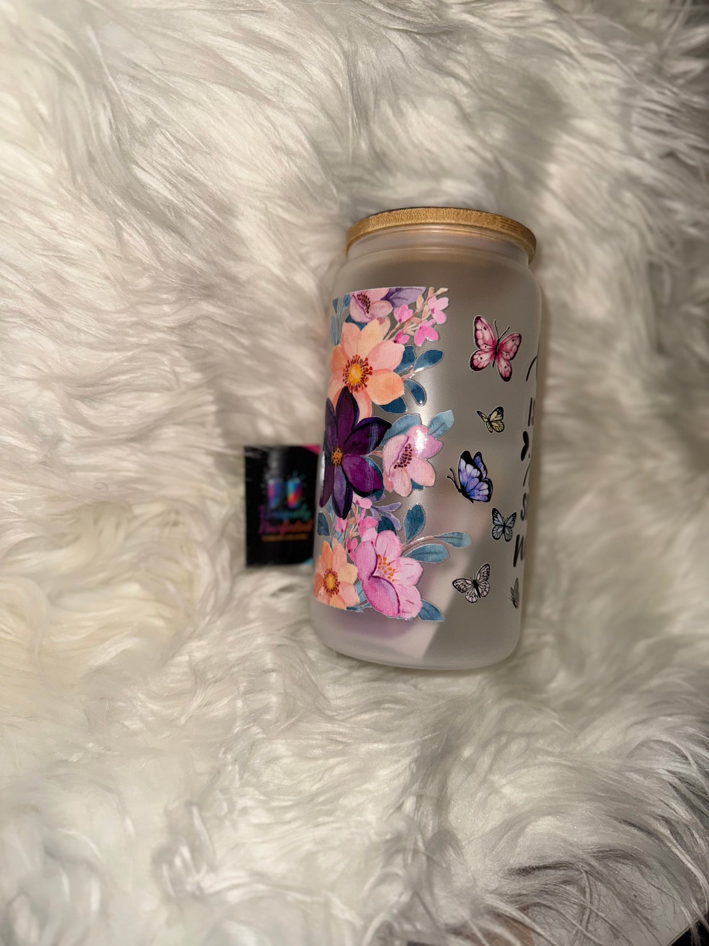 God Is Within Her, She Will Not Fall Frosted Glass Tumbler