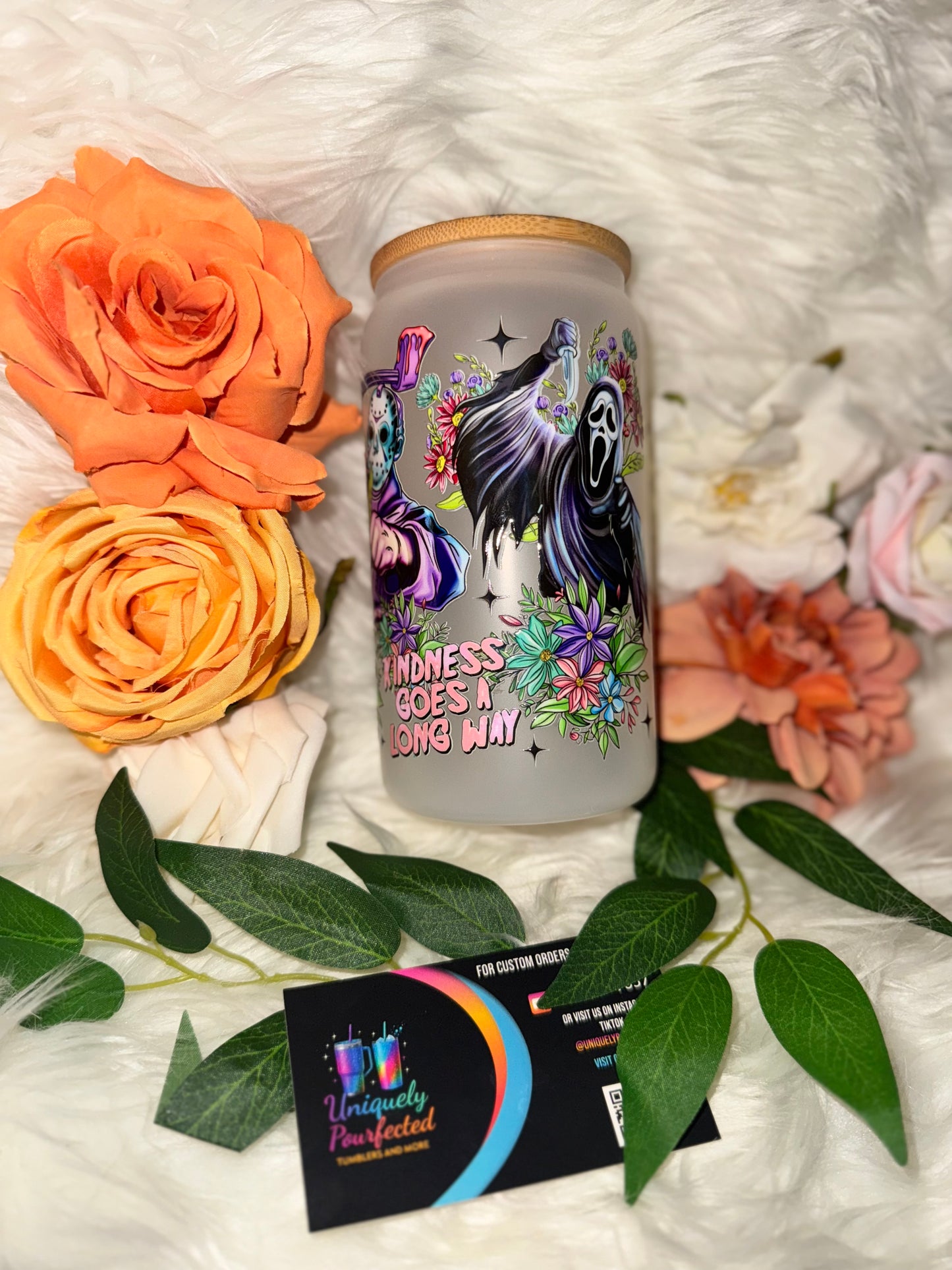 Kill 'Em With Kindness – Halloween Tumbler (Horror Killers Edition)