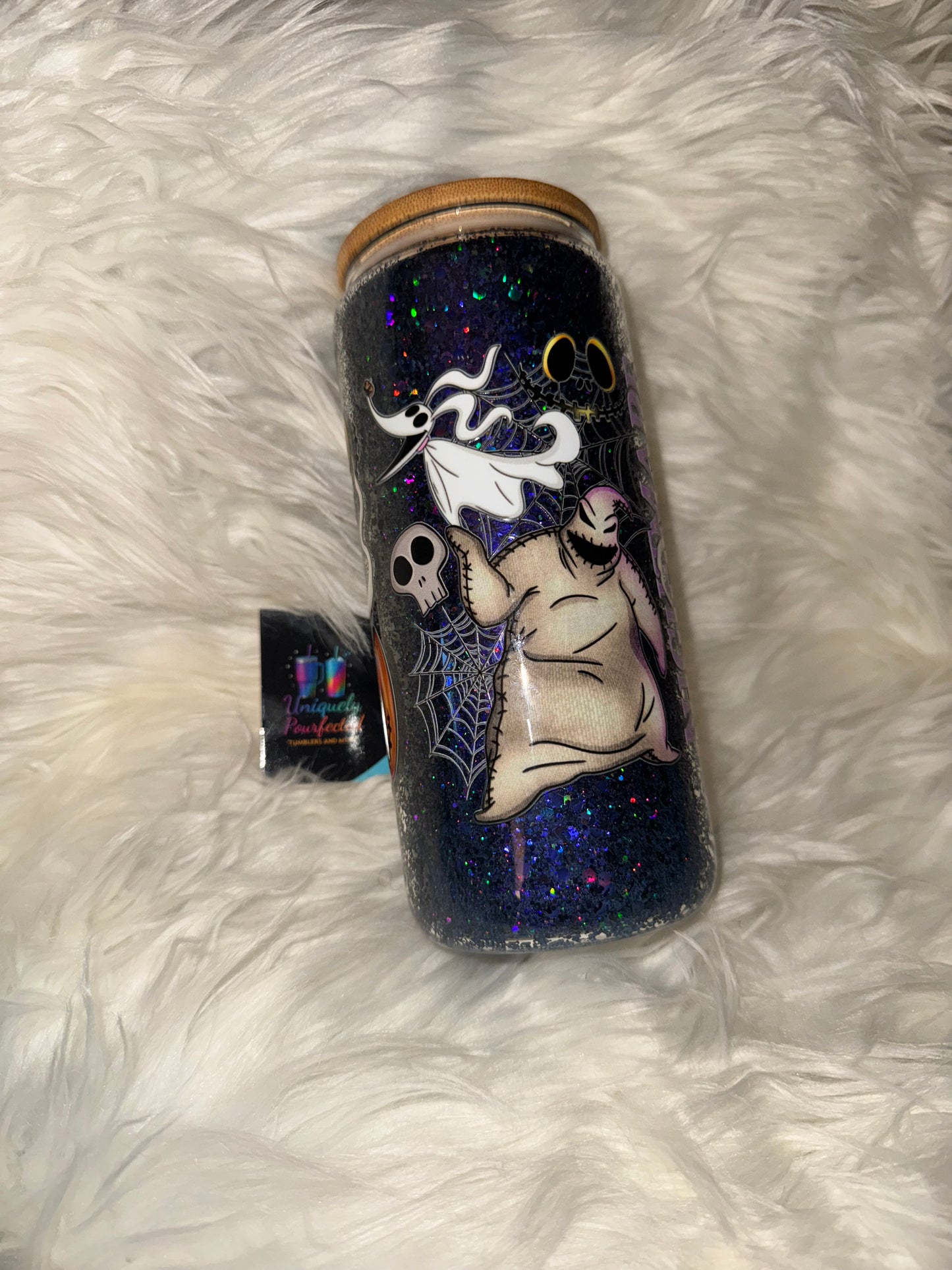 Nightmare Before Christmas Purple Snowglobe Tumbler