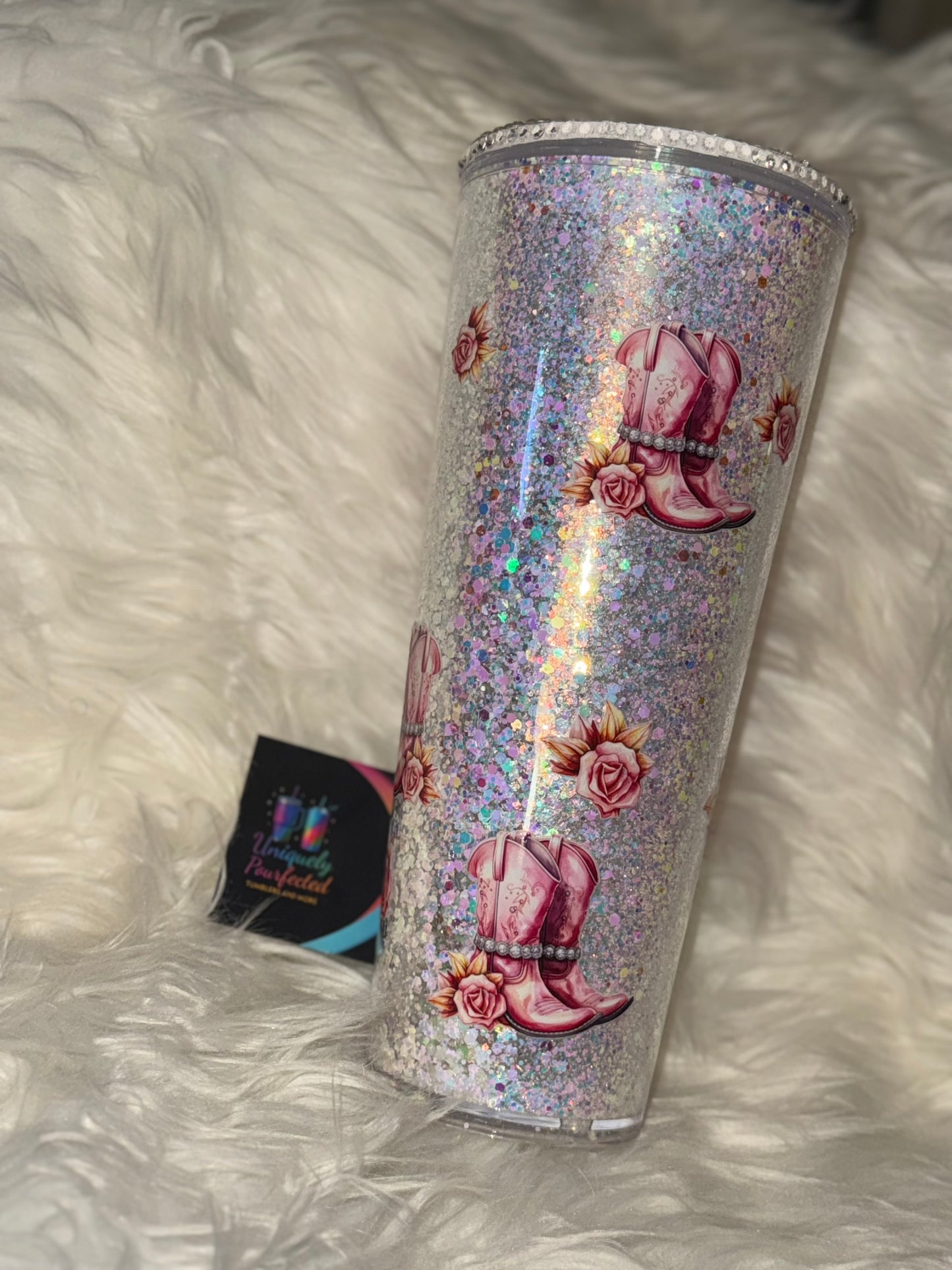 Boots & Bling 20oz Glow-in-the-Dark Acrylic Tumbler