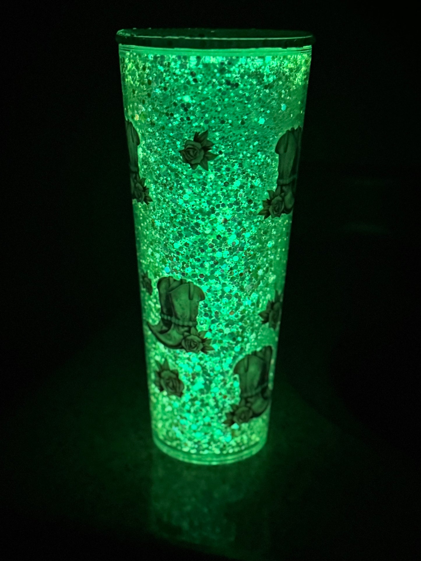 Boots & Bling 20oz Glow-in-the-Dark Acrylic Tumbler