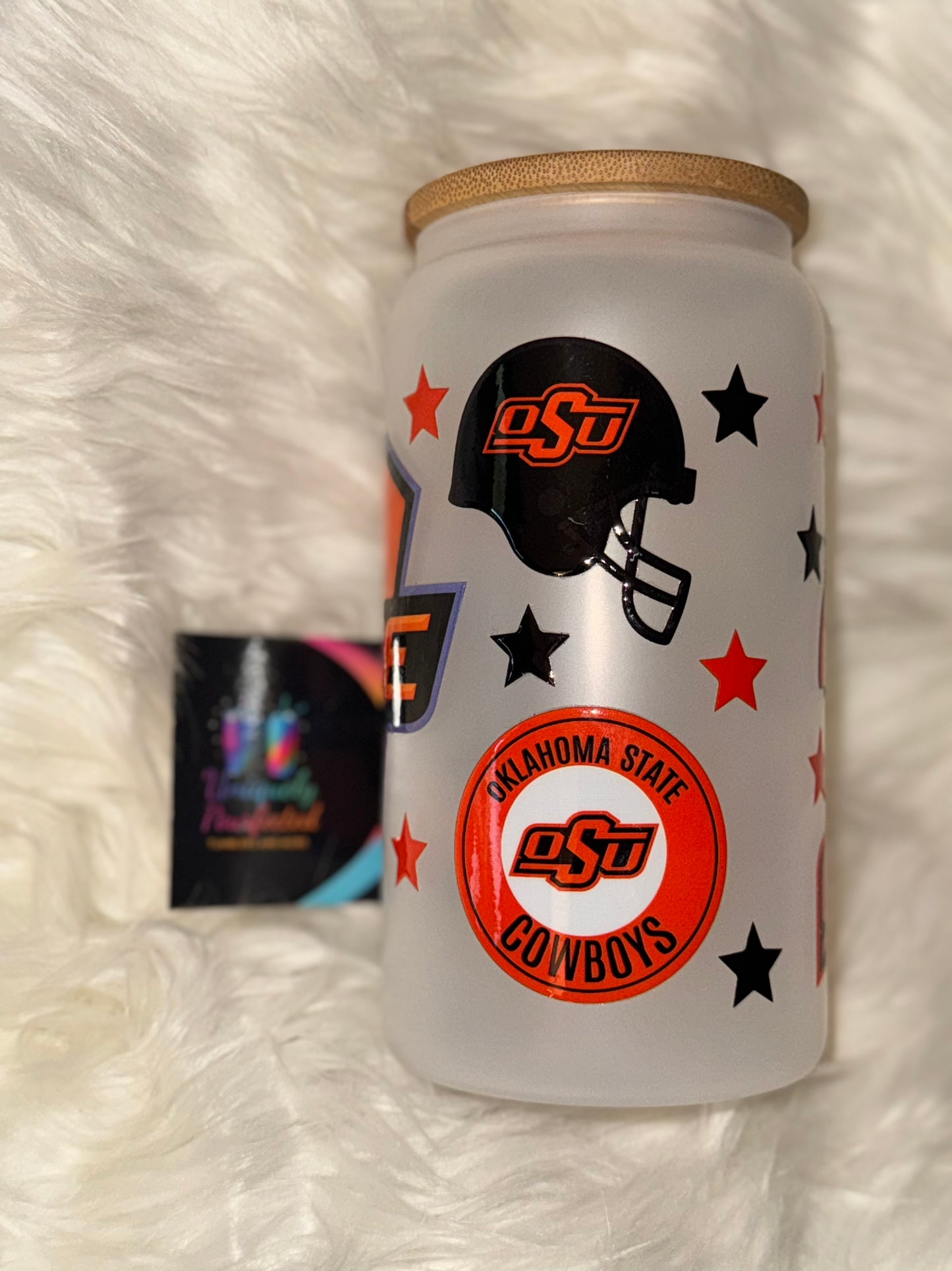 Oklahoma State University Frosted Glass