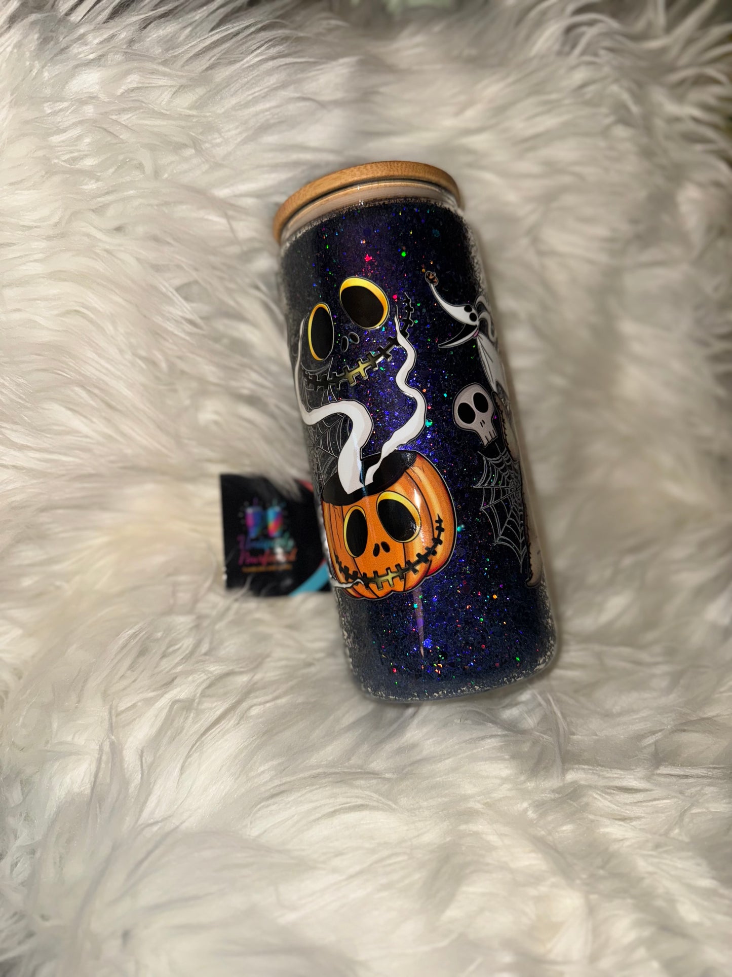 Nightmare Before Christmas Purple Snowglobe Tumbler