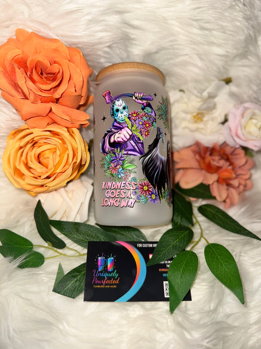 Kill 'Em With Kindness – Halloween Tumbler (Horror Killers Edition)