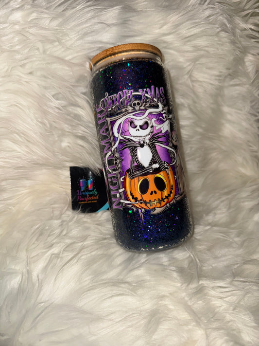 Nightmare Before Christmas Purple Snowglobe Tumbler
