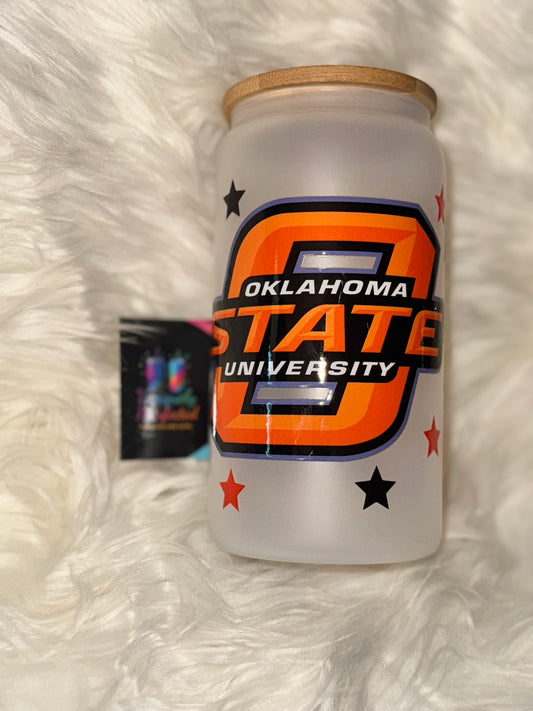 Oklahoma State University Frosted Glass