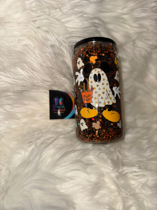 Halloween Mickey Mouse Snowglobe Tumbler