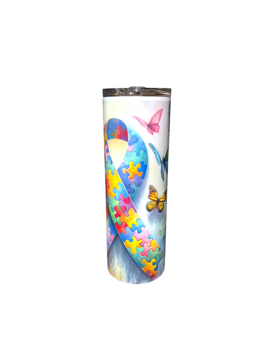 Autism Awareness 20oz Skinny